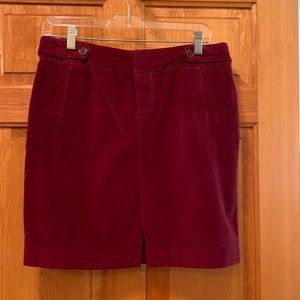 Burgundy mini skirt